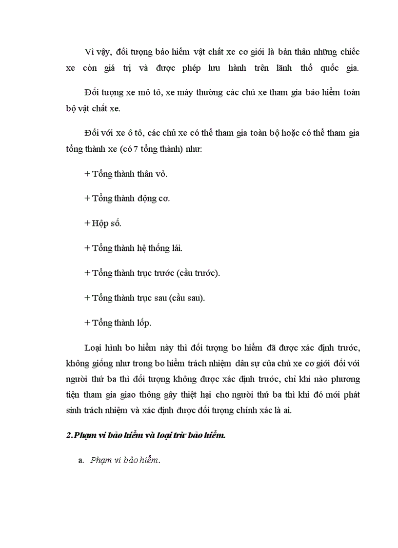 image for page Tình hình triển khai nghiệp vụ bảo hiểm vật chất xe cơ giới tại Công ty BVHN