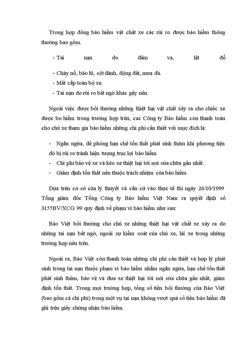 image for page Tình hình triển khai nghiệp vụ bảo hiểm vật chất xe cơ giới tại Công ty BVHN