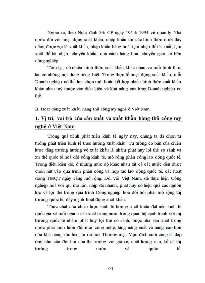 image for page Một số biện pháp đẩy mạnh xuất khẩu hàng thủ công mỹ nghệ ở Việt Nam (Lấy ví dụ ở Công ty XNK Intimex