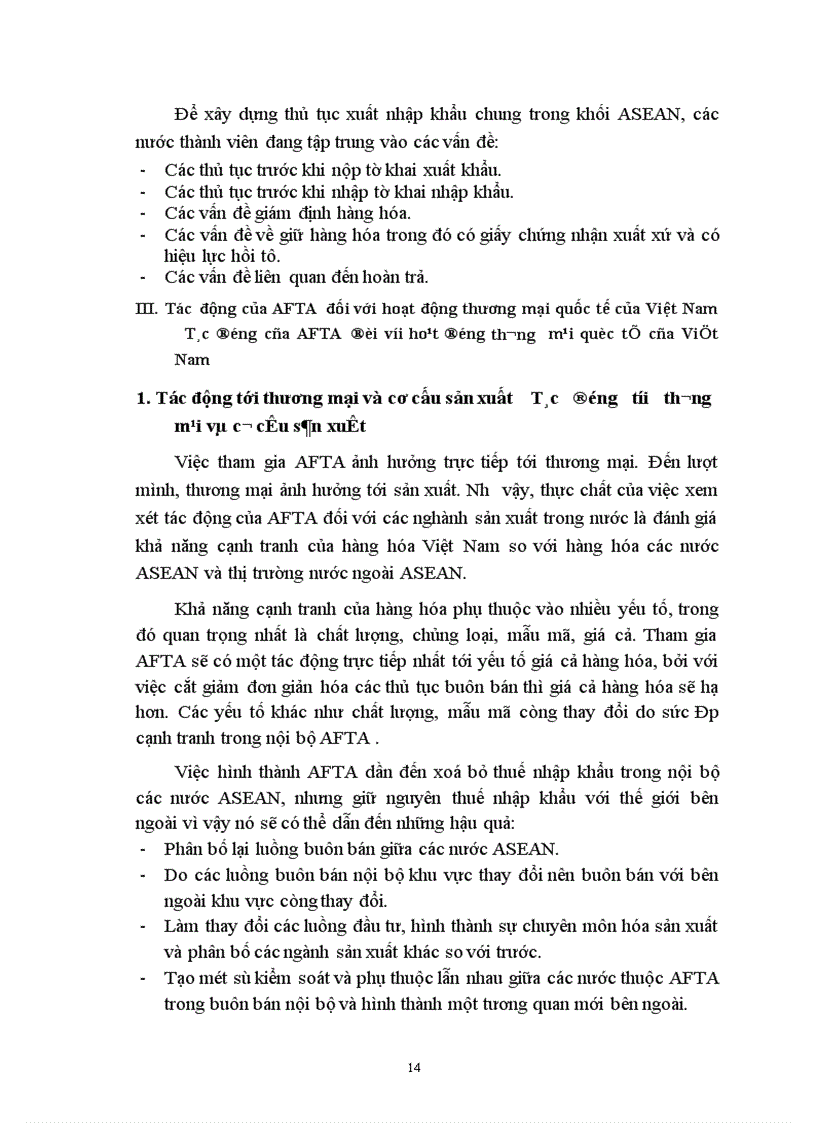 image for page Việt nam hội nhập thương mại tự do Asean - Afta một xu thế tất yếu