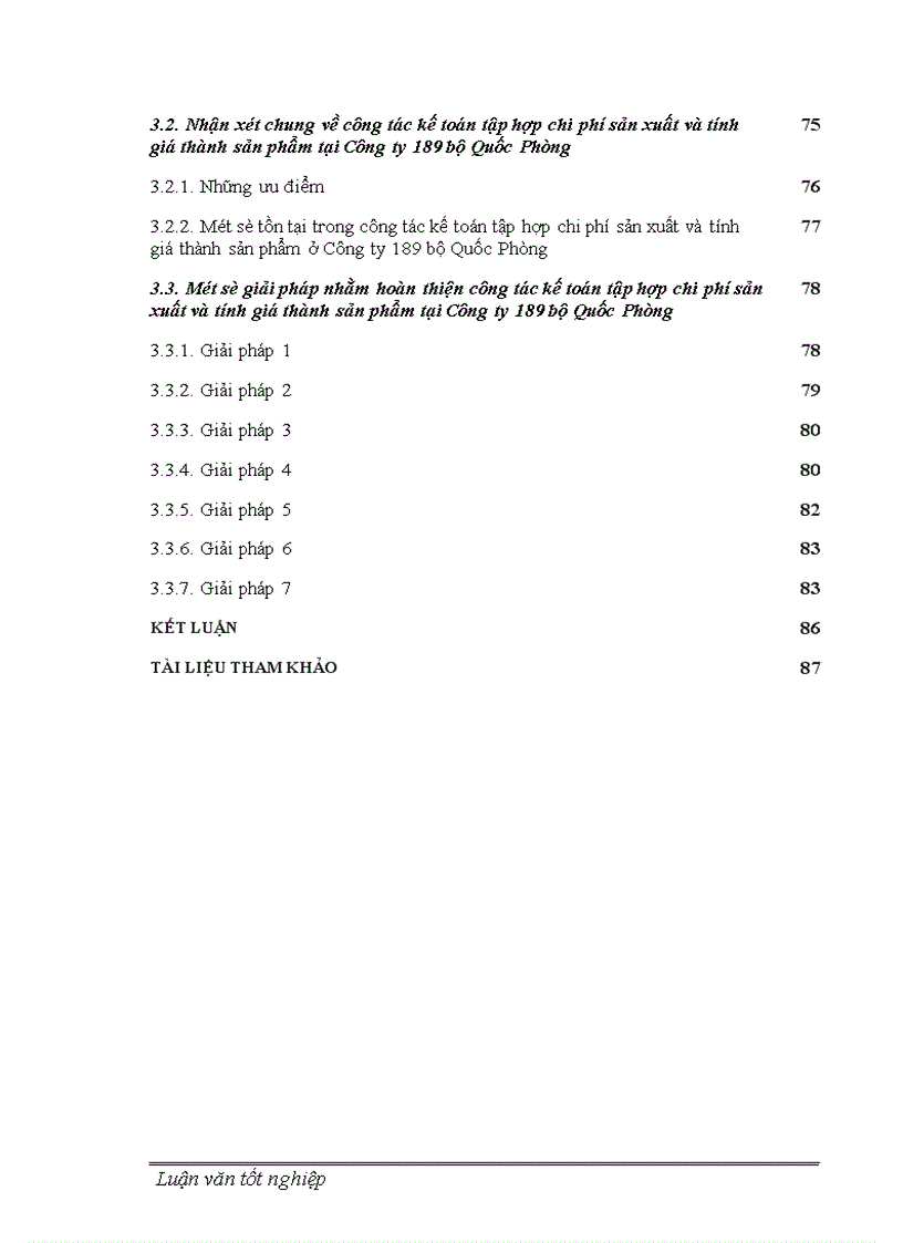 image for page Hoàn thiện công tác kế toán tập hợp chi phí sản xuất và tính giá thành sản phẩm tại công ty 189 Bộ Quốc Phòng