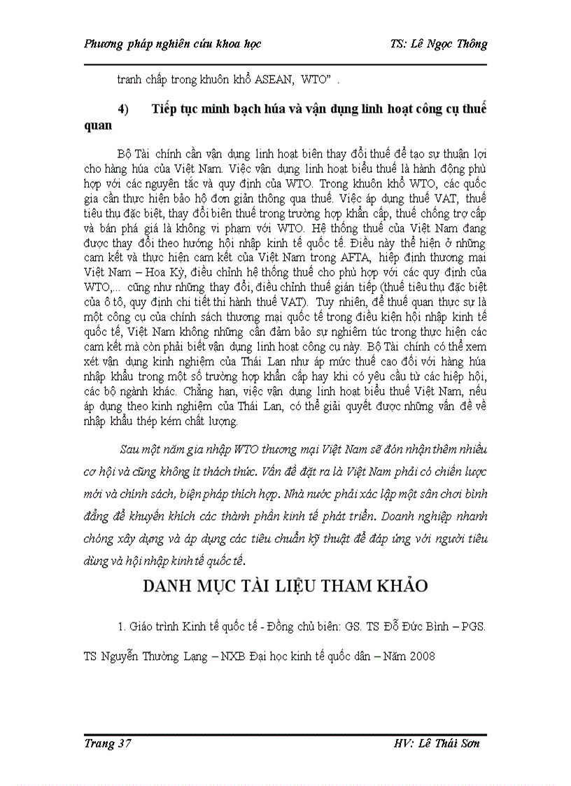 image for page Cơ hội và thách thức đối với việc phát triển lĩnh vực thương mại Việt Nam sau môt năm gia nhập WTO