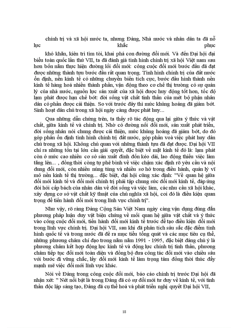 image for page Mối quan hệ biện chứng giữa vật chất và ý thức trong nền kinh tế ở nước ta hiện nay