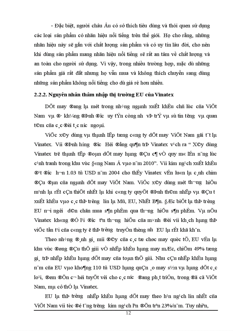 image for page MôI trường kinh tế eu tác động đến quyết định thâm nhập thị trường eu của vinatex