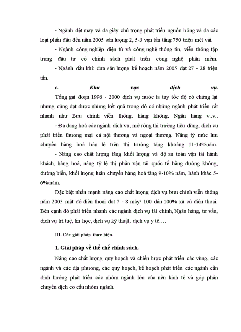 image for page Kế hoạch chuyển dịch cơ cấu ngành kinh tế giai đoạn 2001-2005 phương hướng và giải pháp thực hiện
