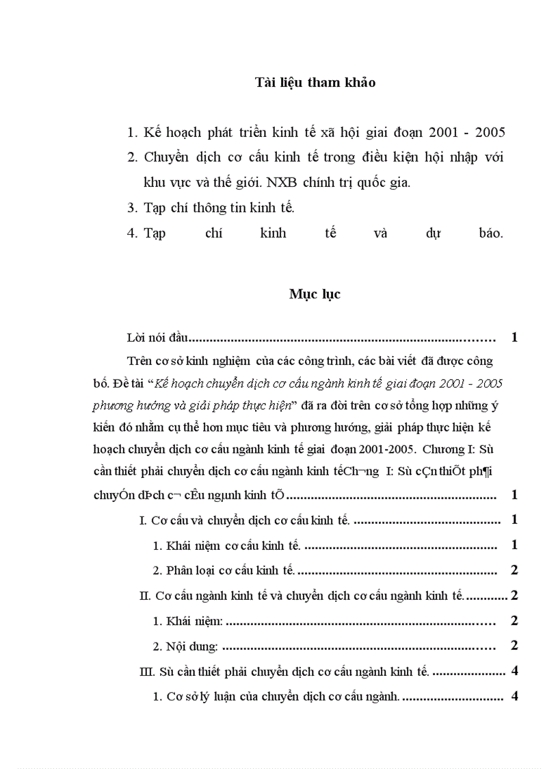 image for page Kế hoạch chuyển dịch cơ cấu ngành kinh tế giai đoạn 2001-2005 phương hướng và giải pháp thực hiện
