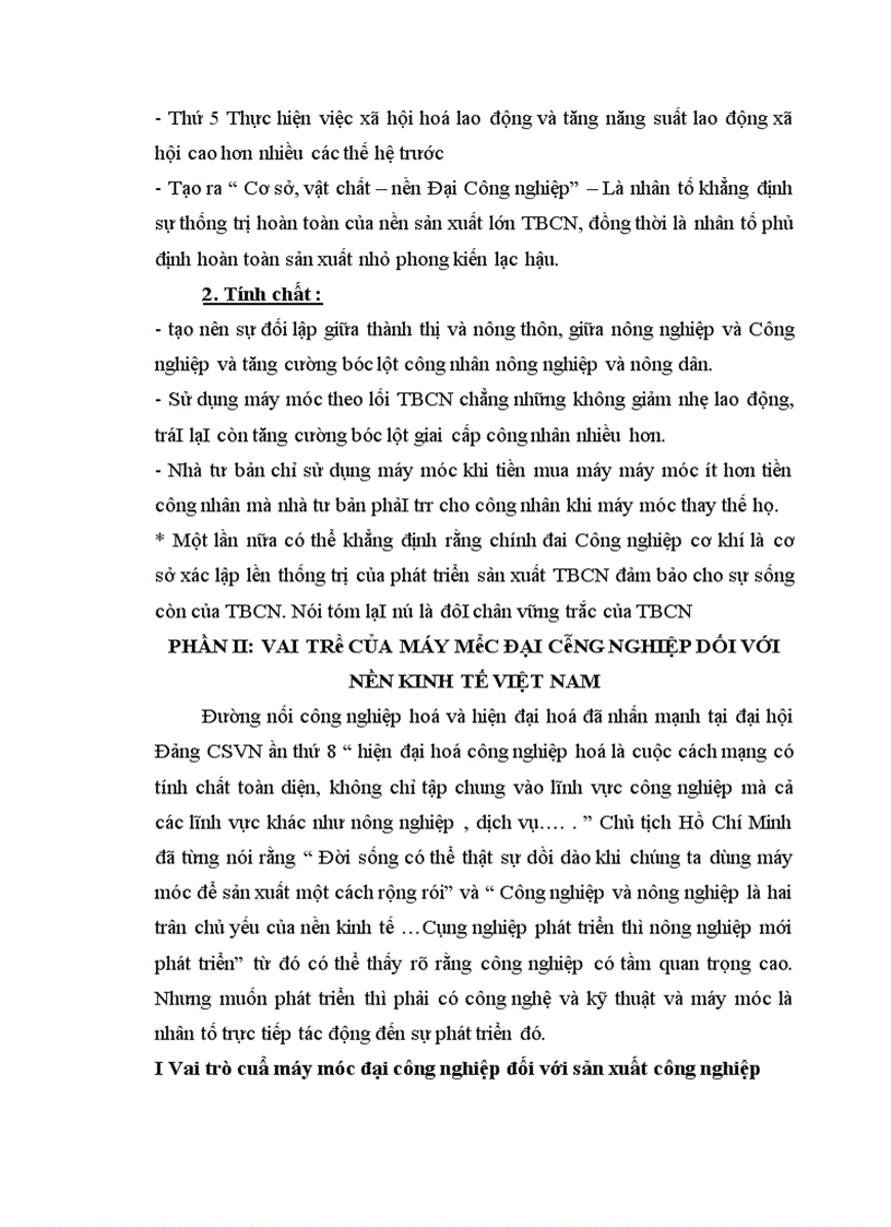 image for page Máy móc đại Công nghiệp, vai trò của nó đối với nền kinh tế Việt Nam