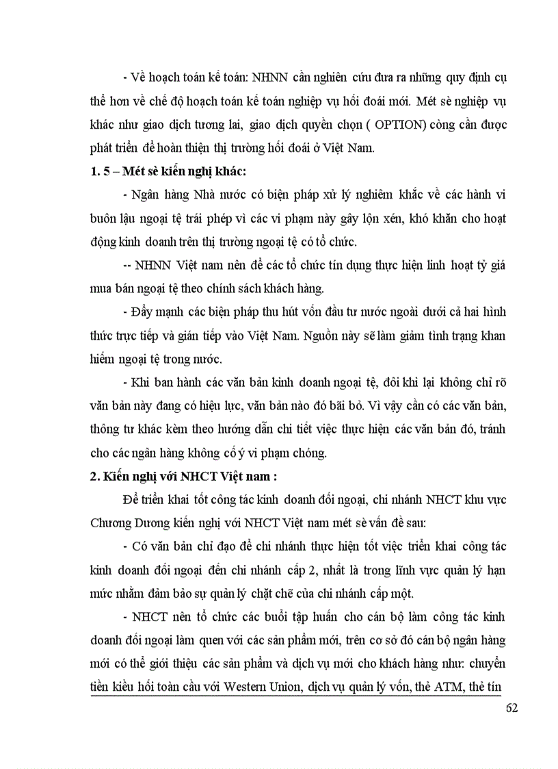 image for page Một số giải pháp nhằm hoàn thiện nghiệp vụ kế toán và nâng cao hiệu quả hoạt động kinh doanh ngoại tệ tại Chi nhánh NHCT khu vực Chương Dương