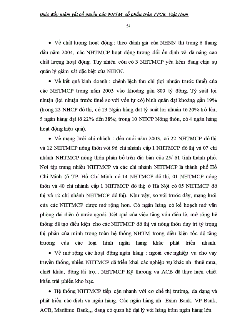 image for page Giải pháp thúc đẩy niêm yết cổ phiếu các ngân hàng thương mại cổ phần Việt Nam TRÊN TTCK