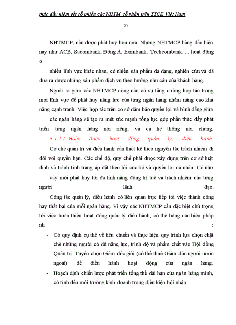 image for page Giải pháp thúc đẩy niêm yết cổ phiếu các ngân hàng thương mại cổ phần Việt Nam TRÊN TTCK