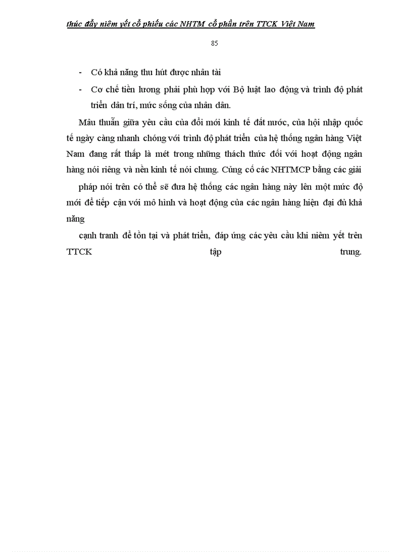 image for page Giải pháp thúc đẩy niêm yết cổ phiếu các ngân hàng thương mại cổ phần Việt Nam TRÊN TTCK