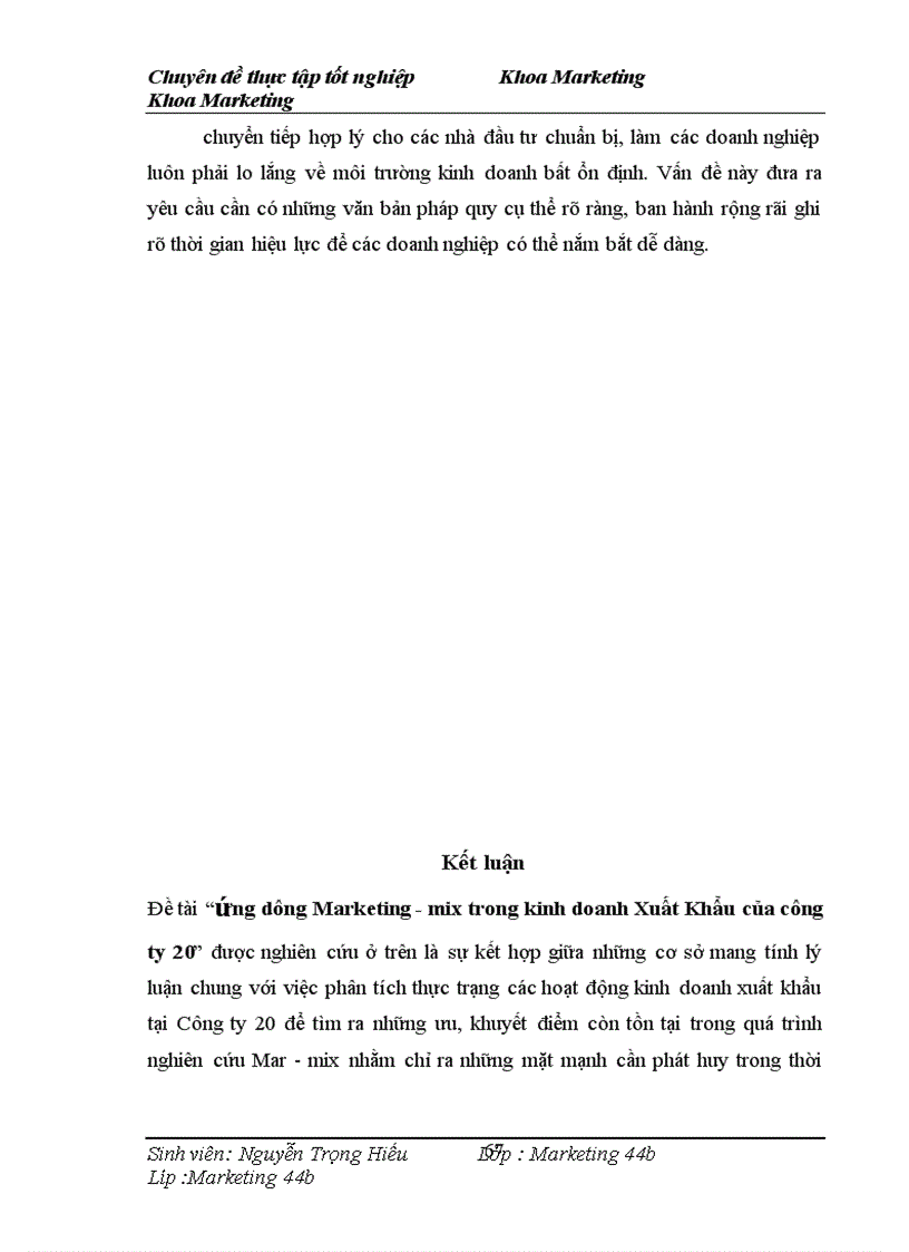 image for page Ứng dụng Marketing-mix trong kinh doanh Xuất Khẩu của công ty 20