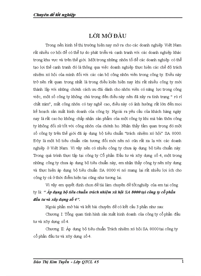 image for page Áp dụng bộ tiêu chuẩn trách nhiệm xã hội SA 8000 tại công ty cổ phần đầu tư và xây dựng số 4