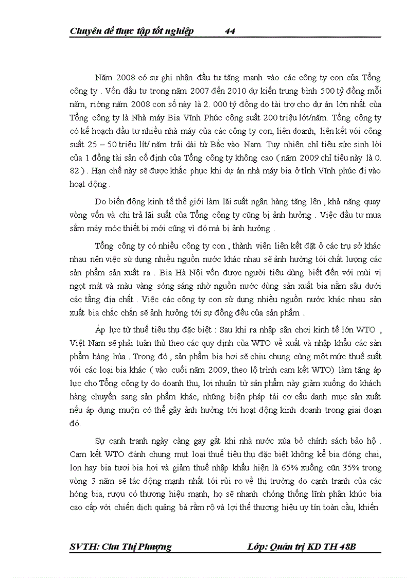 image for page Nâng cao hiệu quả sản xuất kinh doanh của tổng công ty bia - rượu – nước giải khát Hà Nội