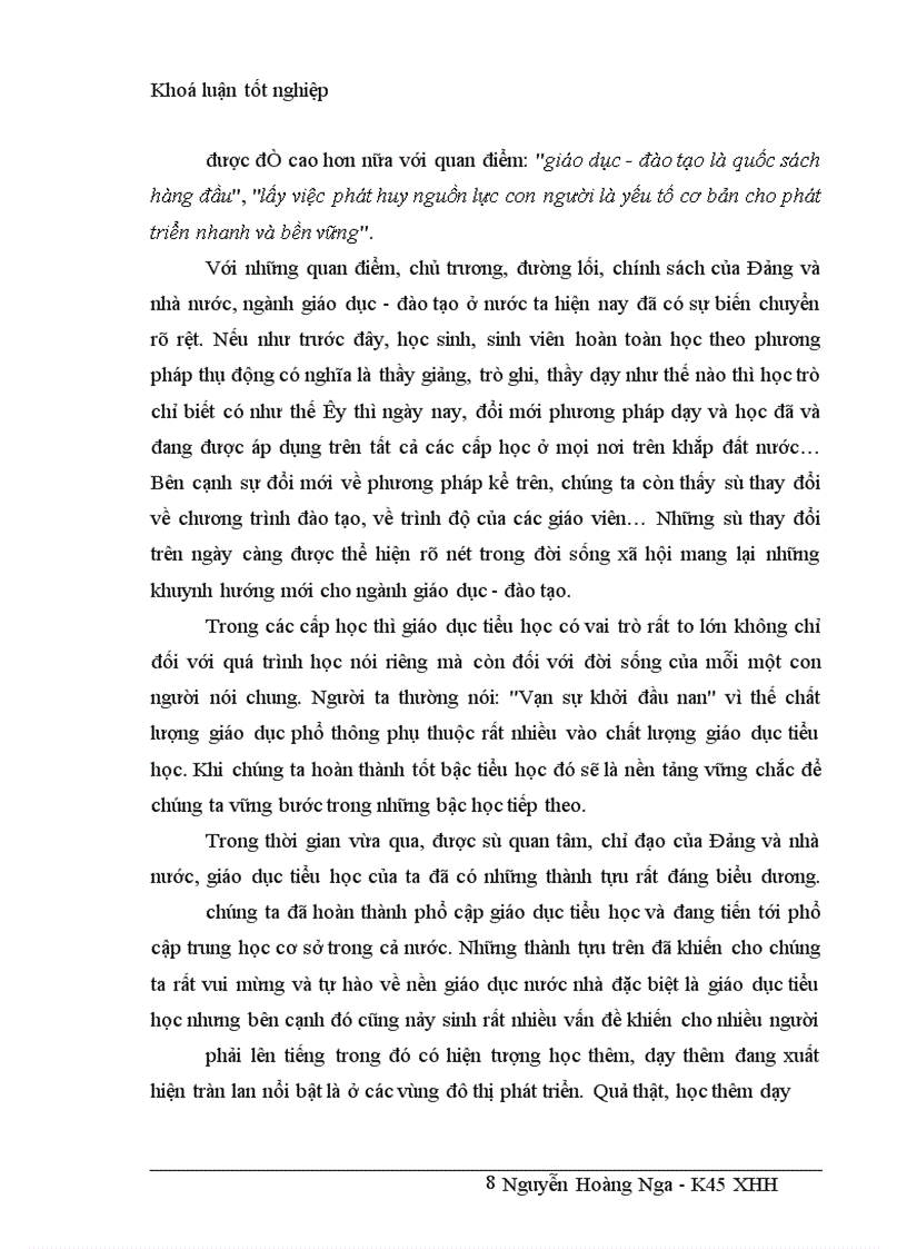 image for page Thực trạng học thêm của học sinh tiểu học hiện nay và đánh giá của các bậc phụ huynh