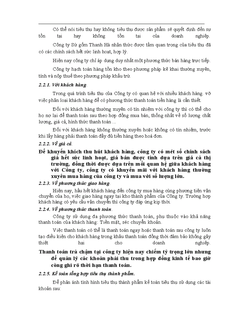 image for page Công tác hạch toán kế toán tiêu thụ thành phẩm tại Công ty sứ gốm Thanh Hà - Phú Thọ.