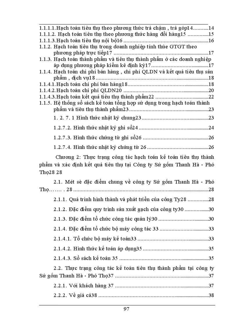 image for page Công tác hạch toán kế toán tiêu thụ thành phẩm tại Công ty sứ gốm Thanh Hà - Phú Thọ.