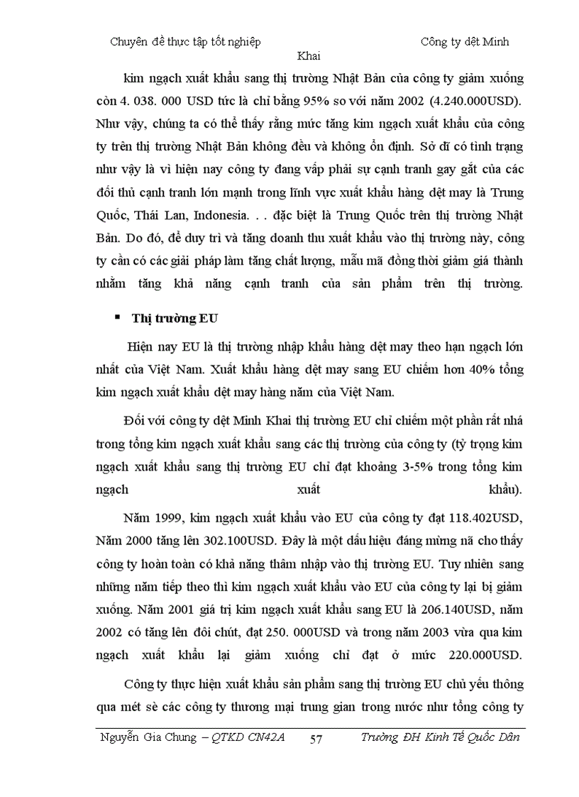 image for page Hoạt động xuất khẩu của công ty dệt Minh Khai: Thực trạng và giải pháp