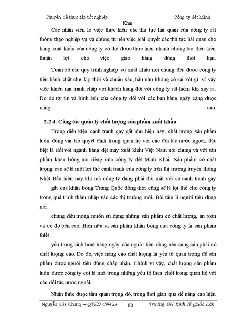 image for page Hoạt động xuất khẩu của công ty dệt Minh Khai: Thực trạng và giải pháp