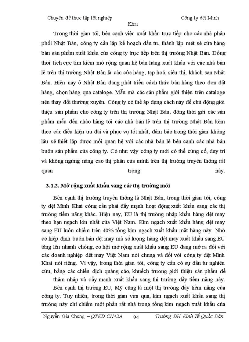 image for page Hoạt động xuất khẩu của công ty dệt Minh Khai: Thực trạng và giải pháp