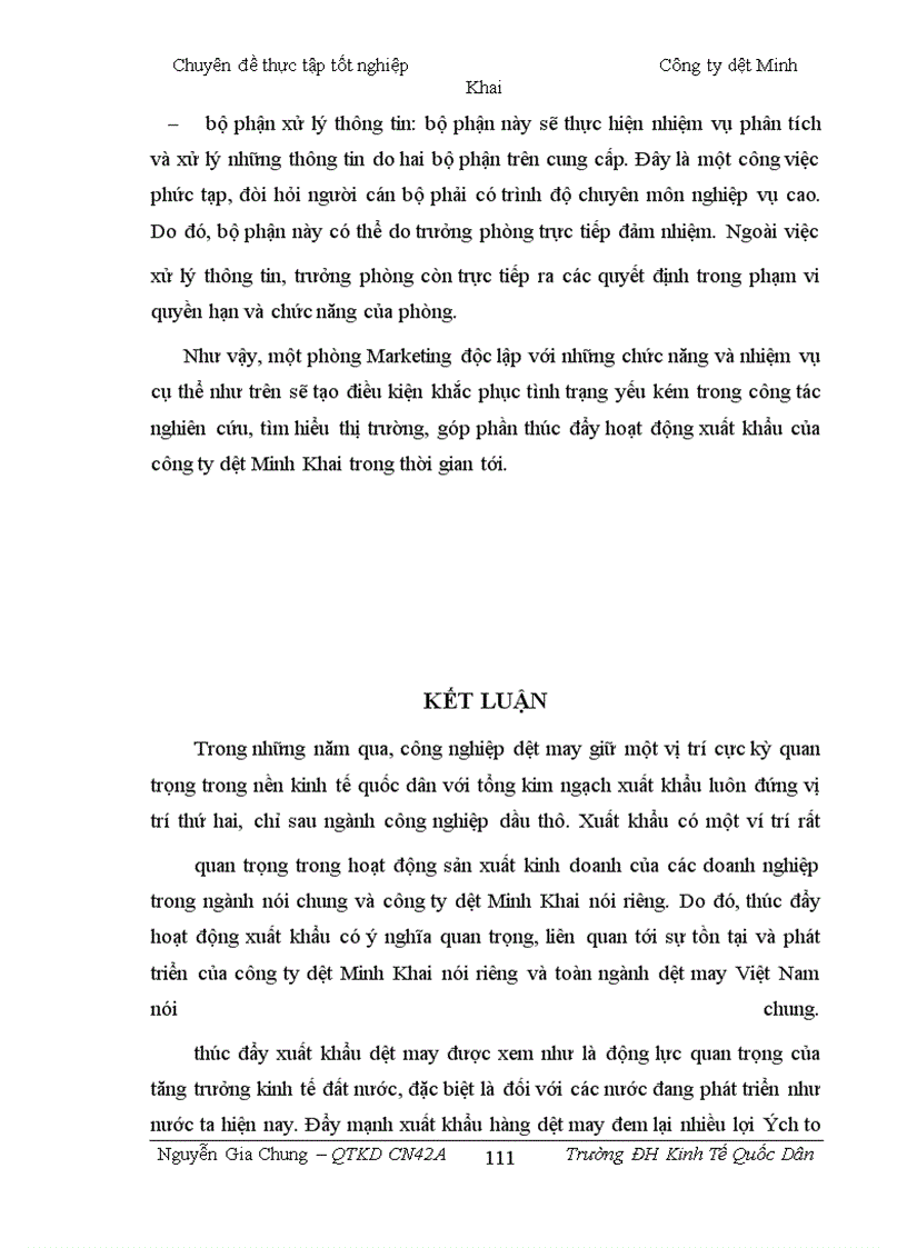 image for page Hoạt động xuất khẩu của công ty dệt Minh Khai: Thực trạng và giải pháp