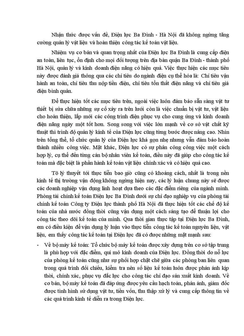image for page Một số ý kiến đề xuất nhằm hoàn thiện hạch toán kế toán và quản lý nguyên liệu, vật liệu tại điện lực ba đình - hà nội.