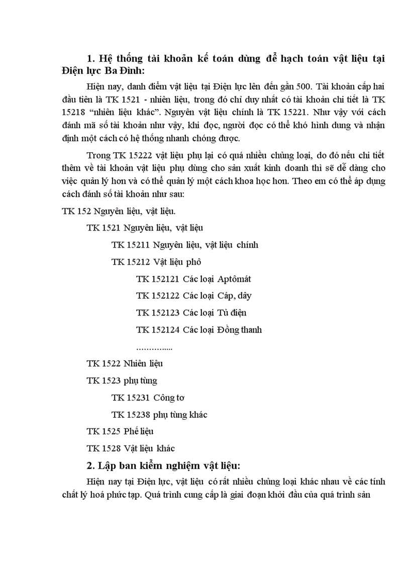image for page Một số ý kiến đề xuất nhằm hoàn thiện hạch toán kế toán và quản lý nguyên liệu, vật liệu tại điện lực ba đình - hà nội.