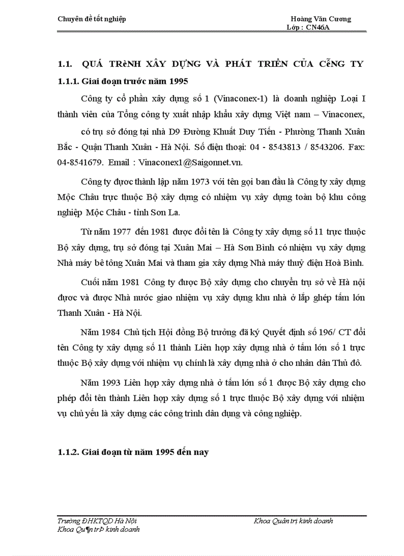 image for page Biện pháp hạ giá thành sản phẩm xây lắp ở công ty cổ phần xây dựng số 1 – vinaconex