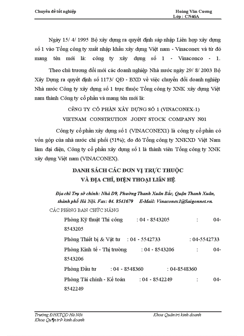 image for page Biện pháp hạ giá thành sản phẩm xây lắp ở công ty cổ phần xây dựng số 1 – vinaconex