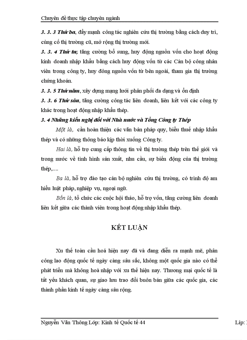 image for page Hoạt động nhập khẩu thép của Công ty Cổ phần Tổng Bách hoá - Bộ Thương mại:Thực trạng và giải pháp