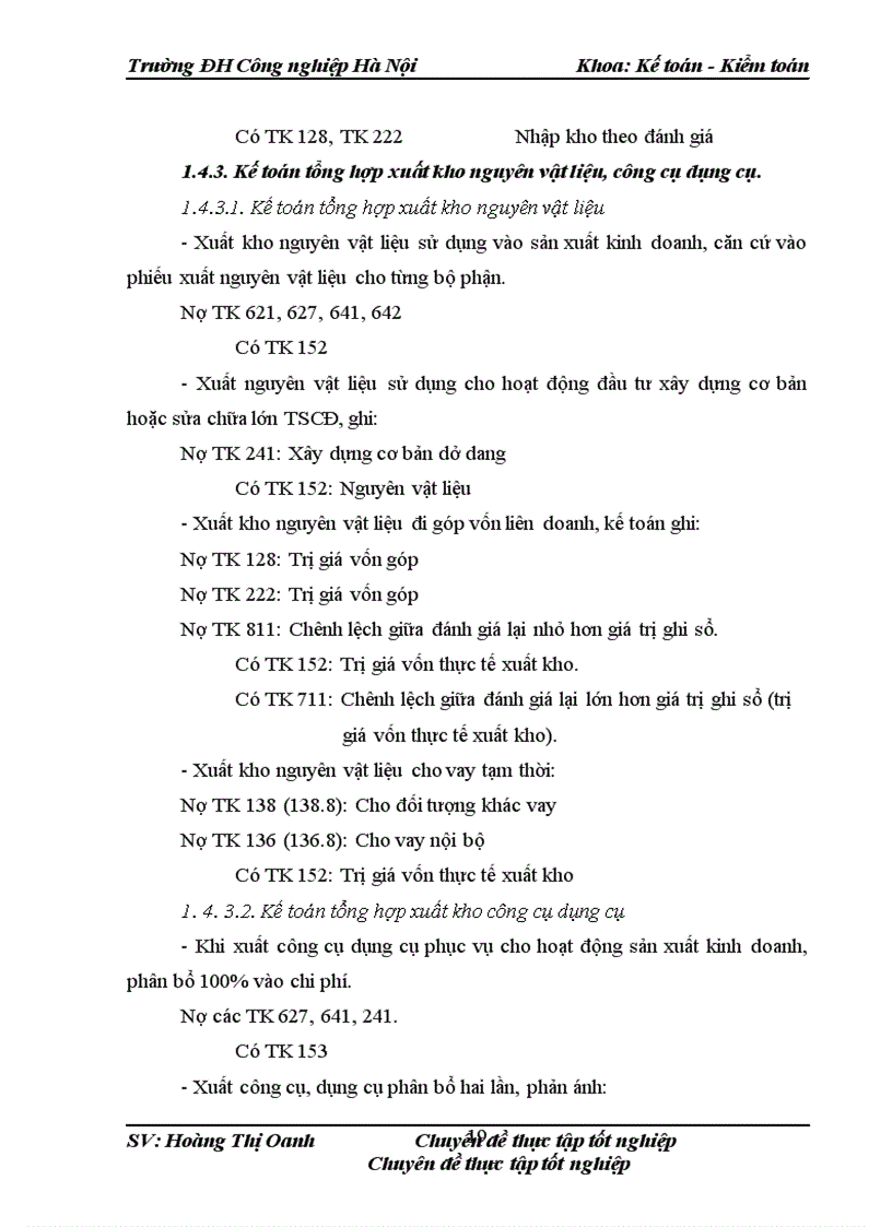 image for page Hoàn thiện công tác kế toán Nguyên vật liệu, công cụ dụng cụ tại Công ty Cổ phần máy và Thiết bị thủy lực Thành Công