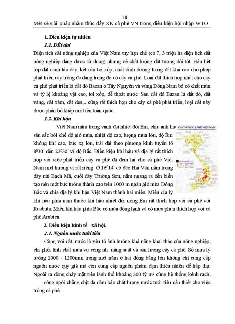 image for page Một số giải pháp thúc đẩy xuất khẩu cà phê Việt Nam trong điều kiện hội nhập vào tổ chức thương mại thế giới - WTO