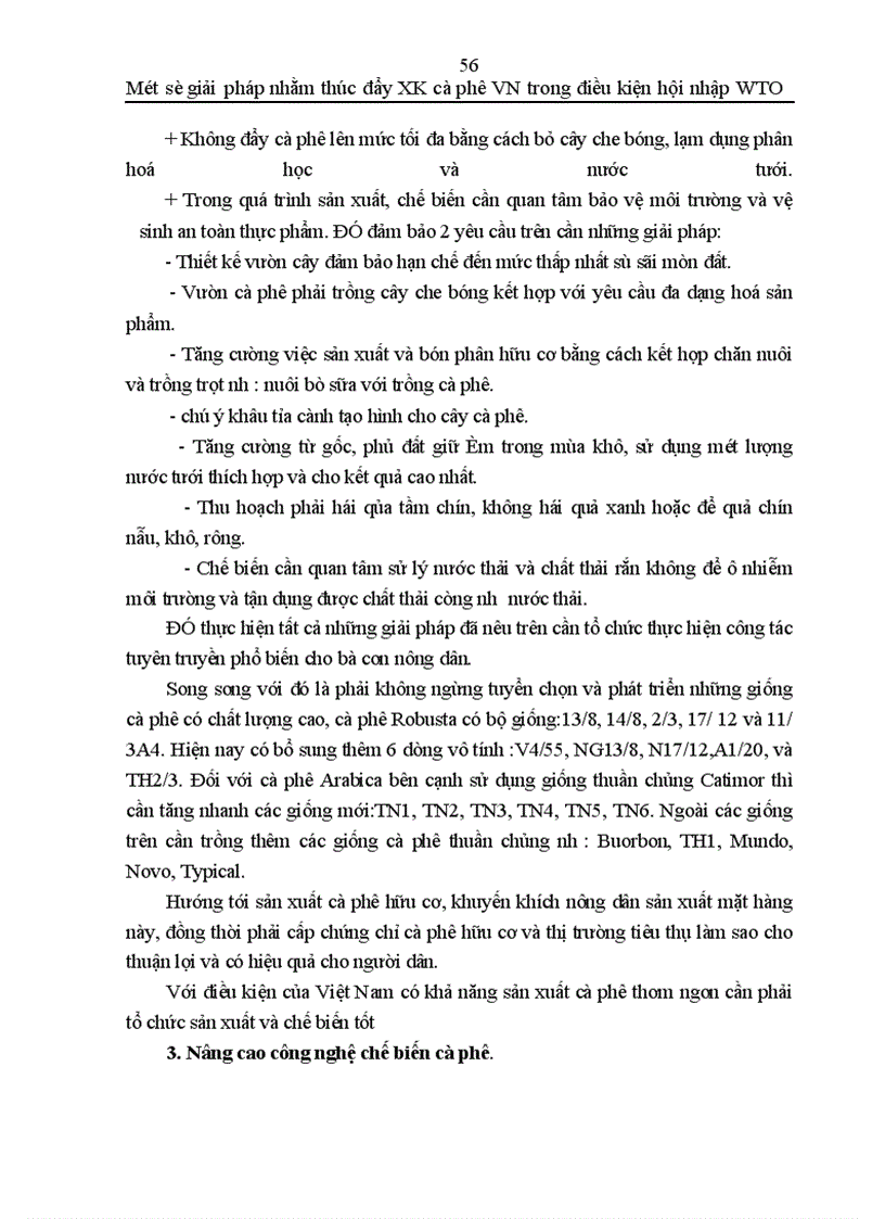 image for page Một số giải pháp thúc đẩy xuất khẩu cà phê Việt Nam trong điều kiện hội nhập vào tổ chức thương mại thế giới - WTO