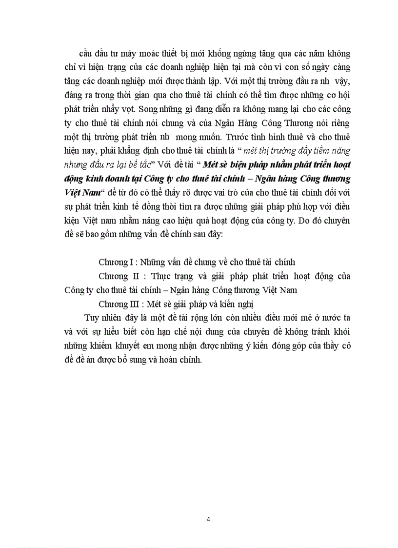 image for page Một số biện pháp nhằm phát triển hoạt động kinh doanh tại Công ty cho thuê tài chính – Ngân hàng Công thương Việt Nam