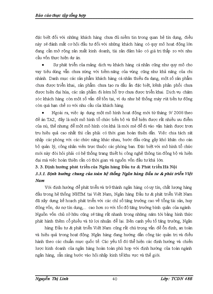 image for page Báo cáo thực tập tại chi nhánh Ngân hàng Đầu tư & Phát triển Hà Nội.