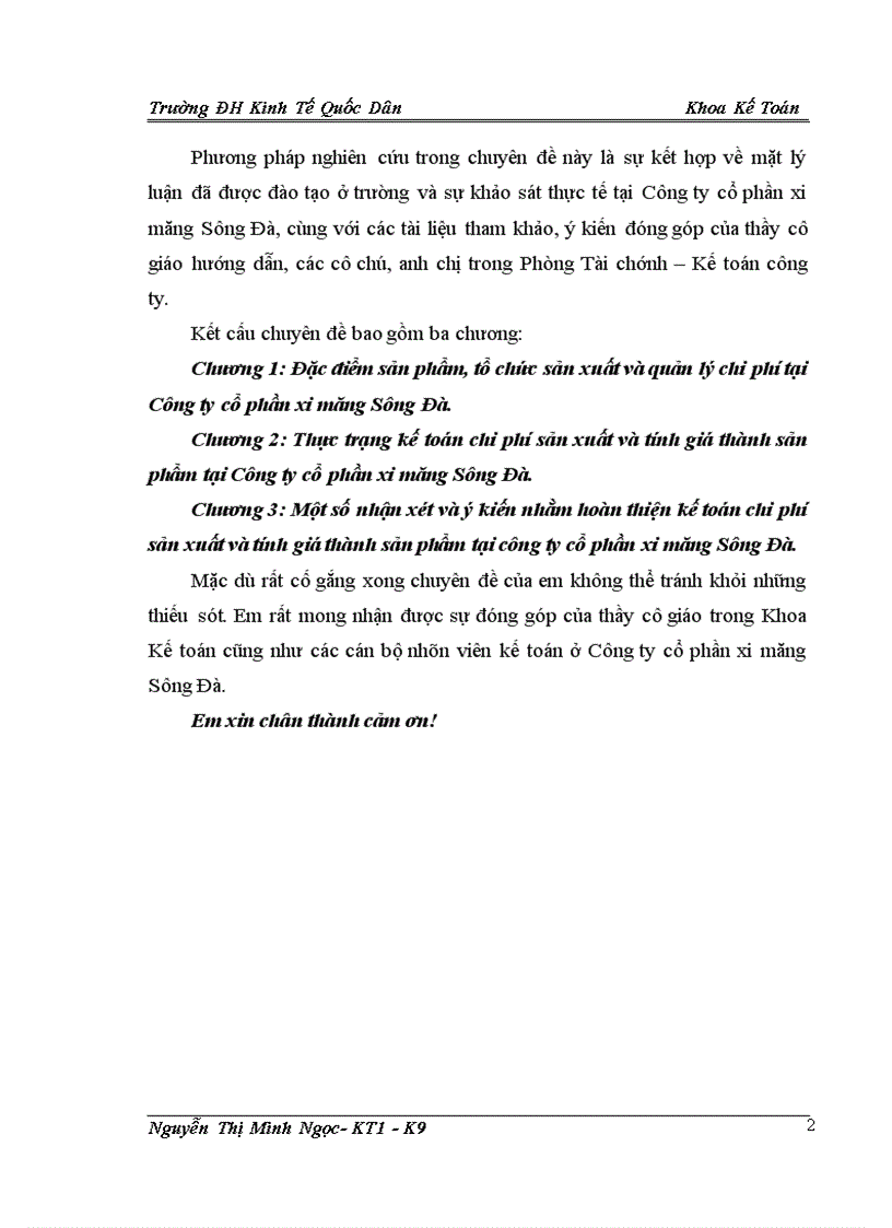 image for page Hoàn thiện kế toán chi phí sản xuất và tính giá thành sản phẩm tại Công ty cổ phần xi măng Sông Đà