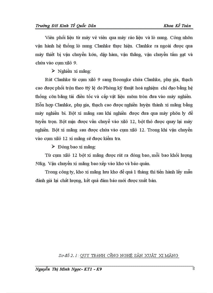 image for page Hoàn thiện kế toán chi phí sản xuất và tính giá thành sản phẩm tại Công ty cổ phần xi măng Sông Đà