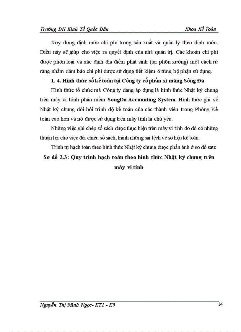 image for page Hoàn thiện kế toán chi phí sản xuất và tính giá thành sản phẩm tại Công ty cổ phần xi măng Sông Đà