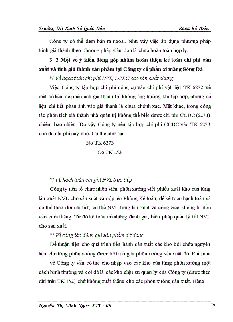 image for page Hoàn thiện kế toán chi phí sản xuất và tính giá thành sản phẩm tại Công ty cổ phần xi măng Sông Đà