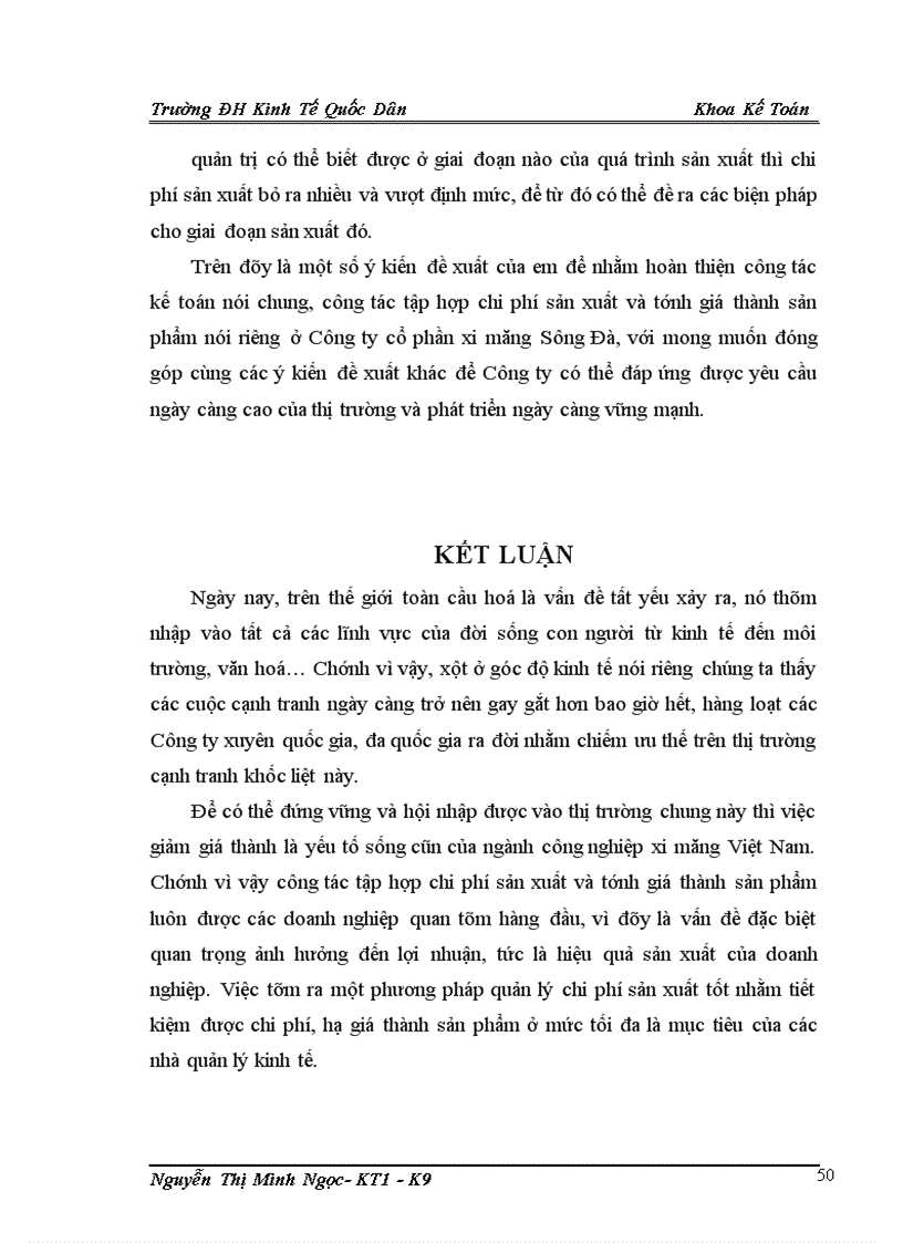 image for page Hoàn thiện kế toán chi phí sản xuất và tính giá thành sản phẩm tại Công ty cổ phần xi măng Sông Đà