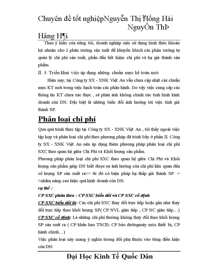 image for page Tổ chức kế toán chi phí sản xuất và tính giá thành sản phẩm tại Công ty sản xuất - xuất nhập khẩu Việt An