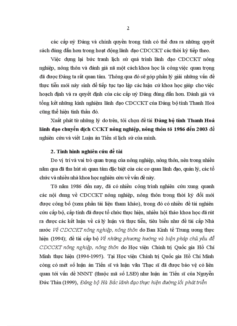 image for page Đảng bộ tỉnh Thanh Hoá l•nh đạo chuyển dịch CCKT nông nghiệp, nông thôn từ 1986 đến 2003