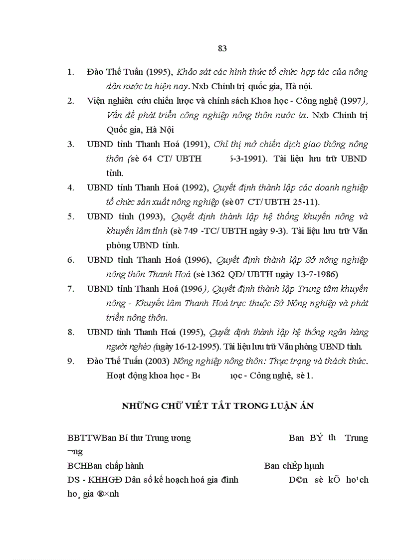 image for page Đảng bộ tỉnh Thanh Hoá l•nh đạo chuyển dịch CCKT nông nghiệp, nông thôn từ 1986 đến 2003