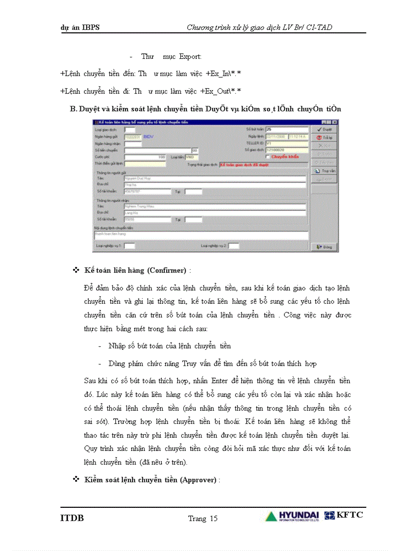 image for page Chương trình xử lý Lệnh chuyển tiền giá trị thấp Br/CI-TAD