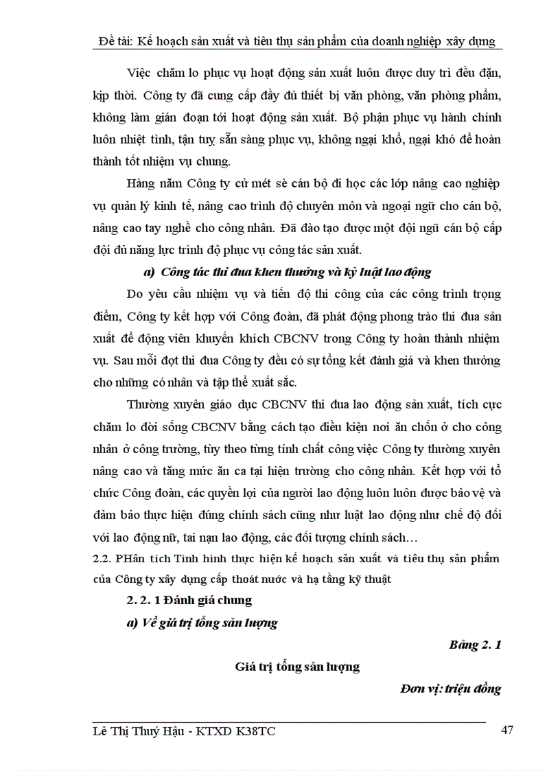 image for page Lập kế hoạch sản xuất và tiêu thụ sản phẩm tại Công ty xây dựng cấp thoát nước và hạ tầng kỹ thuật