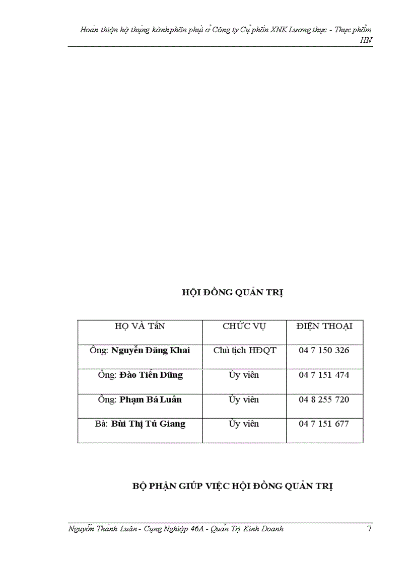 image for page Hoàn thiện hệ thống kênh phân phối ở Công ty Cổ phần Xuất nhập khẩu Lương thực - Thực phẩm Hà Nội