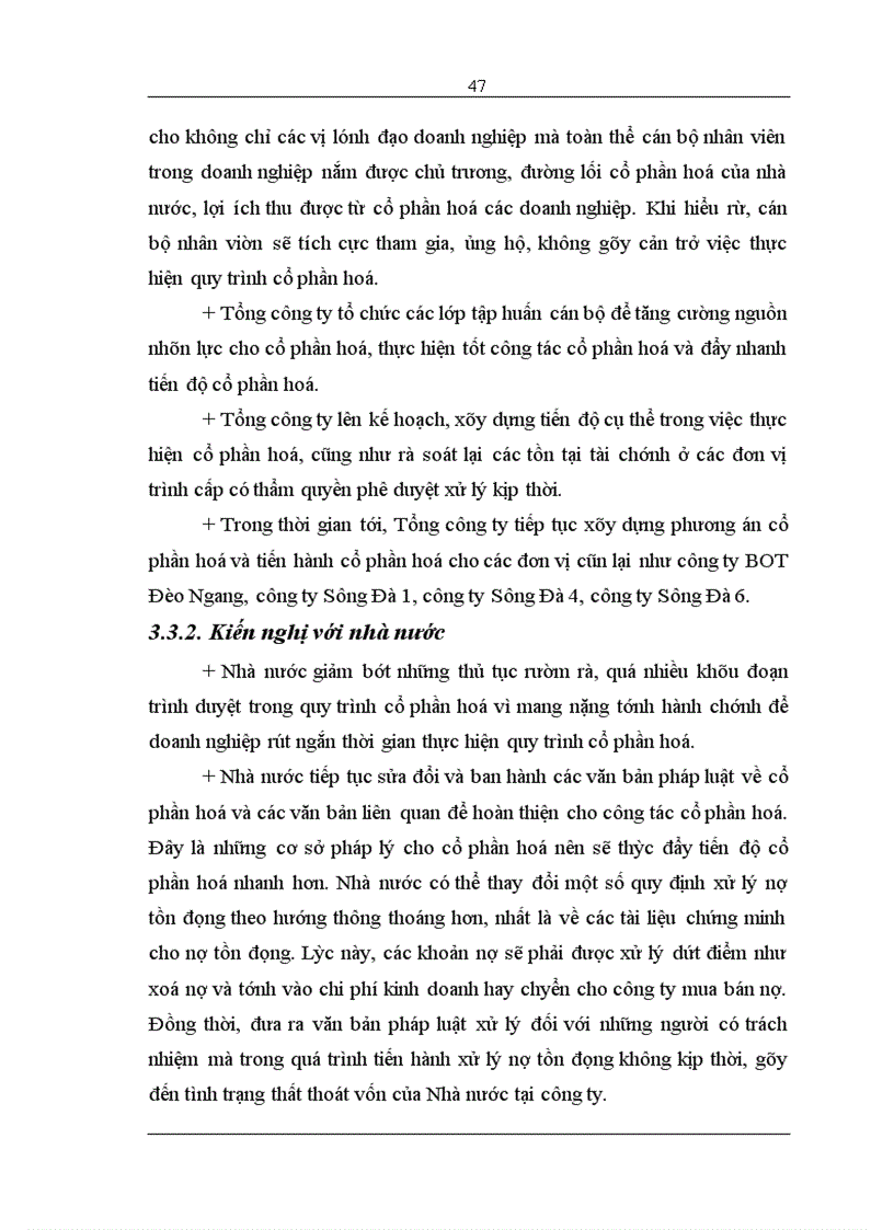 image for page Giải pháp hoàn thiện quy trình cổ phần hoá tại tổng công ty sông đà