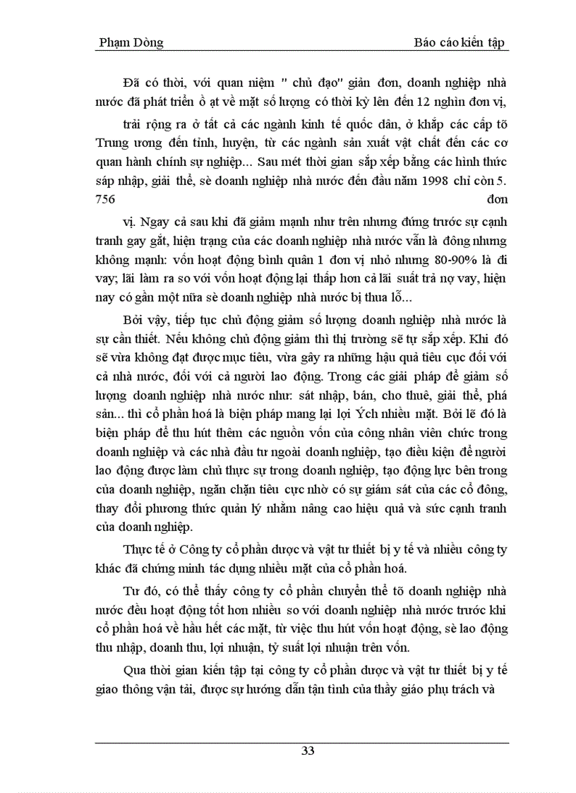 image for page Báo cáo tình hình sản xuất kinh doanh của Công ty cổ phần Dược và vật tư thiết bị y tế giao thông vận tải