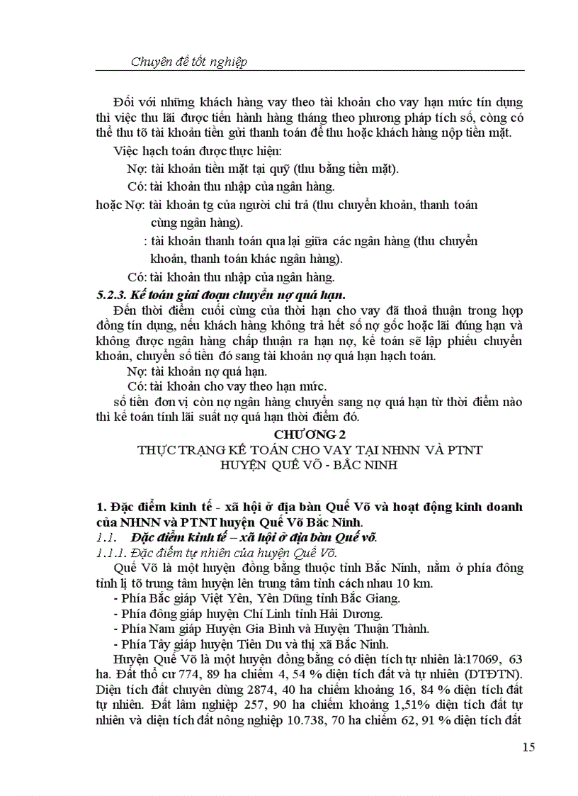 image for page Một số giải pháp nhằm nâng cao hiệu quả công tác kế toán cho vay tại NHNo và PTNT huyện Quế Võ