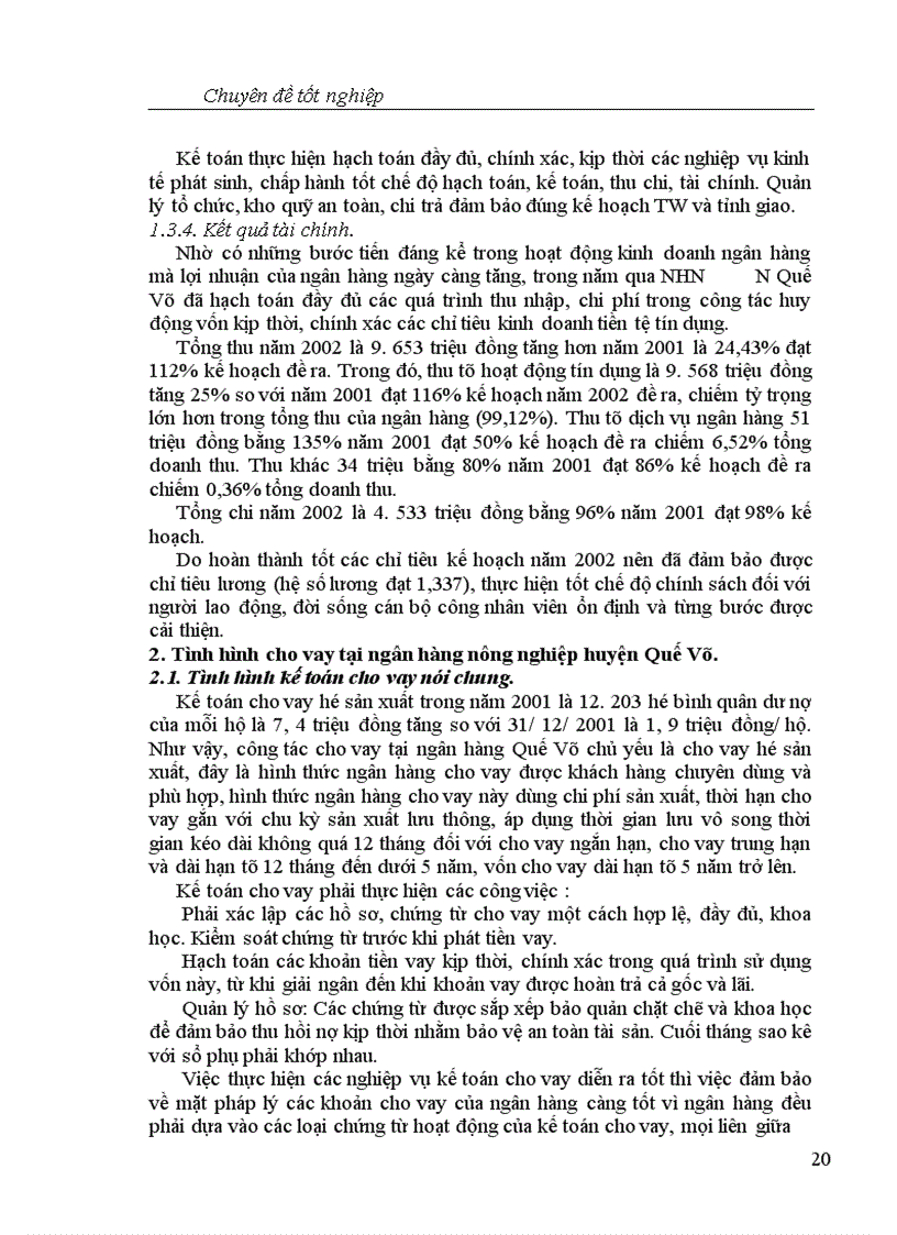 image for page Một số giải pháp nhằm nâng cao hiệu quả công tác kế toán cho vay tại NHNo và PTNT huyện Quế Võ